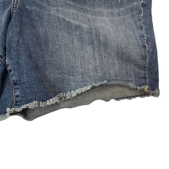 Torrid Womens Plus Size 24 Med Wash Distressed Denim Jean Shorts - Picture 6 of 13